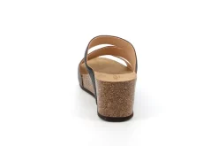 Ciabatta Donna Multifasce Con Zeppa Effetto Sughero