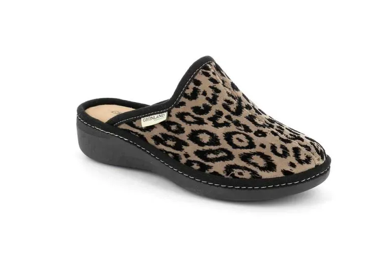 Ciabatta in Tessuto Animalier