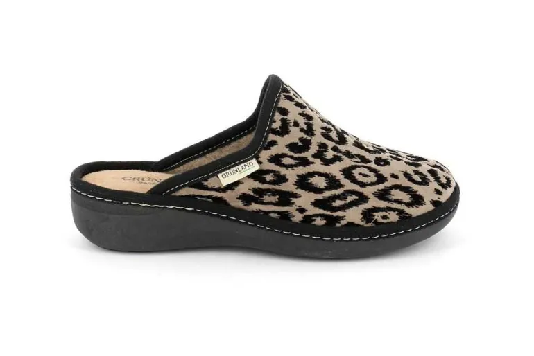 Ciabatta in Tessuto Animalier