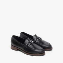 Mocassino in pelle con accessorio