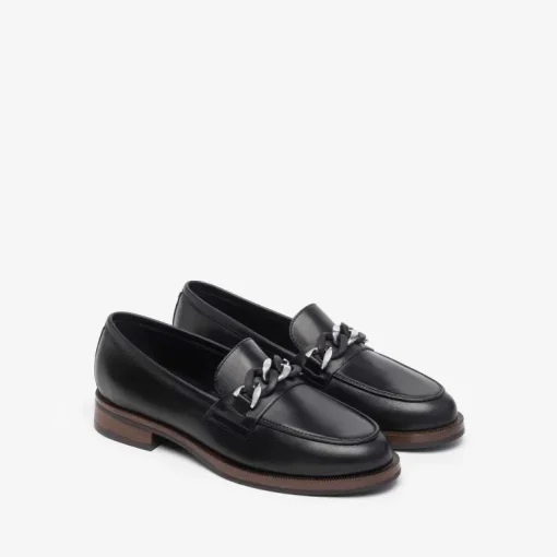 Mocassino in pelle con accessorio