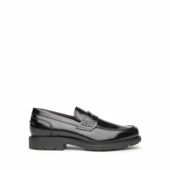 Mocassino uomo in pelle  Art.I001670U 100 Nero