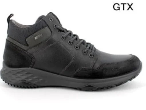 Polacchino in Goretex con lacci in Nappa Nero