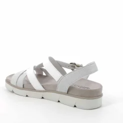 Sandalo donna con cinturini incrociati bianco