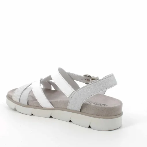 Sandalo donna con cinturini incrociati bianco