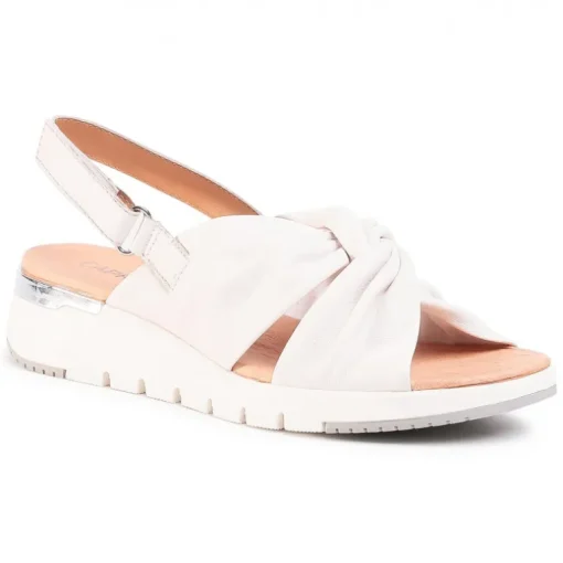 Sandalo donna con incrocio in nappa