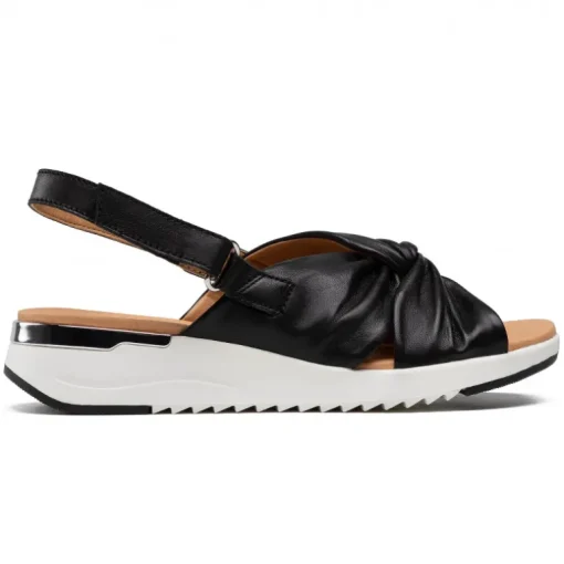 Sandalo donna con incrocio in nappa