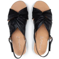 Sandalo donna con incrocio in nappa