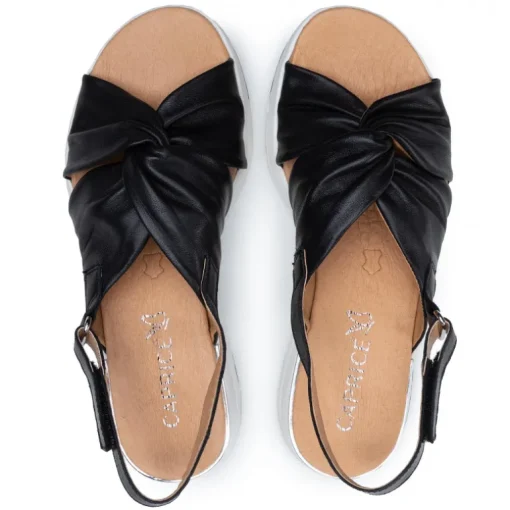 Sandalo donna con incrocio in nappa