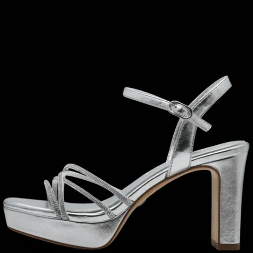 Sandalo elegante con tacco largo e plateau