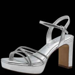 Sandalo elegante con tacco largo e plateau
