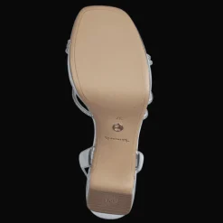 Sandalo elegante con tacco largo e plateau