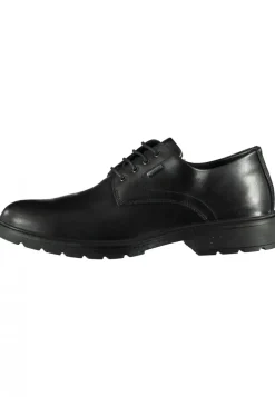 Scarpa Comoda con Lacci Nero Fodera in Goretex