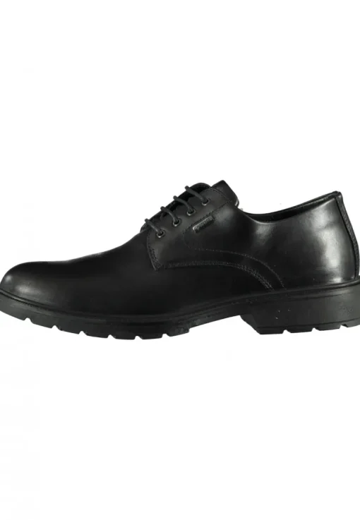 Scarpa Comoda con Lacci Nero Fodera in Goretex