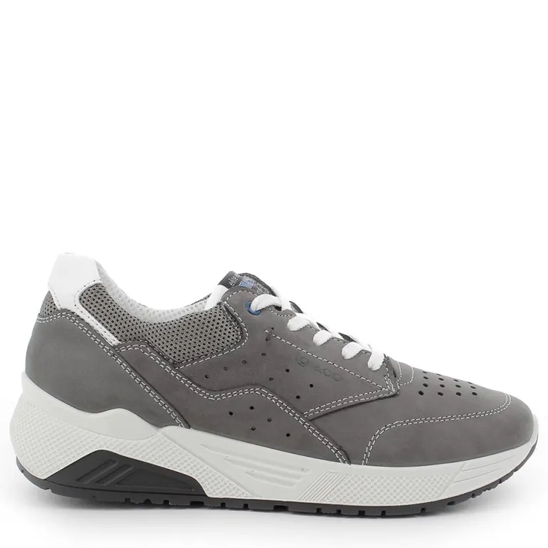 Scarpa Sportiva Uomo In Nabuk Con Lacci