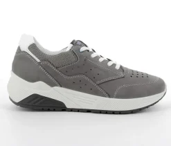 Scarpa Sportiva Uomo  In Nabuk Con Lacci