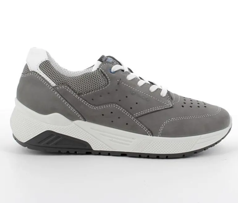 Scarpa Sportiva Uomo In Nabuk Con Lacci