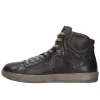 Sneaker Alta Uomo Nero Giardini Con Cerniera Laterale