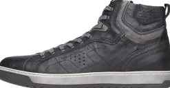 Sneaker Alta Uomo Nero Giardini Con Cerniera Laterale