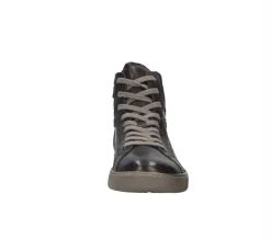 Sneaker Alta Uomo Nero Giardini Con Cerniera Laterale