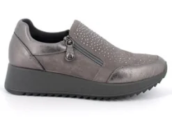 Sneakers con Cerniera Laterale ed Elastico