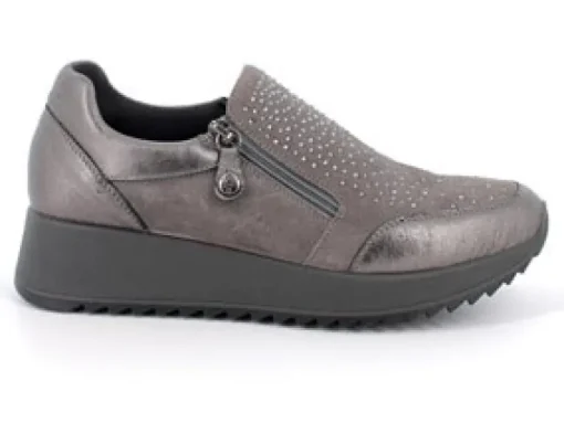 Sneakers con Cerniera Laterale ed Elastico