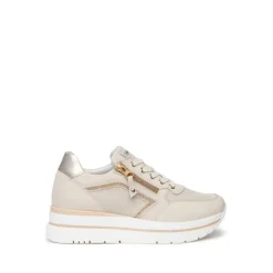 Sneakers donna con lacci e cerniera laterale