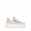 Sneakers donna con lacci e cerniera esterna