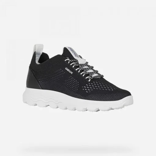 Sneakers donna con lacci in tessuto a maglia Linea Spherica