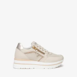 Sneakers donna con lacci e cerniera laterale