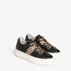 Sneakers donna con lacci e Logo Laterale