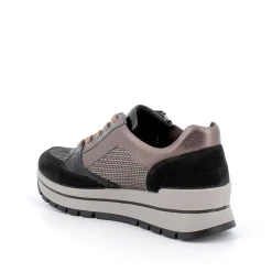 Sneakers Donna con Lacci in Pelle e Camoscio