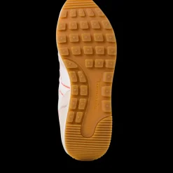 Sneakers donna con lacci in pelle tessuto e sintetico