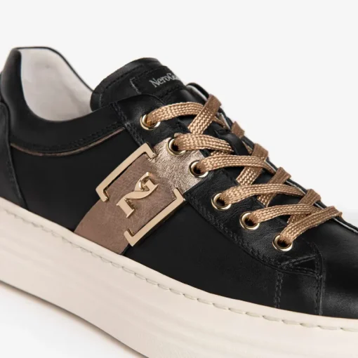 Sneakers donna con lacci e Logo Laterale