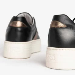 Sneakers donna con lacci e Logo Laterale