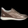 Sneakers donna mix di pelle e sintetico