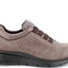 Sneakers in Camoscio con Elastici Color Cacao
