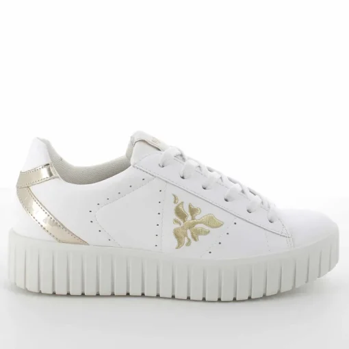 Sneakers in pelle con lacci