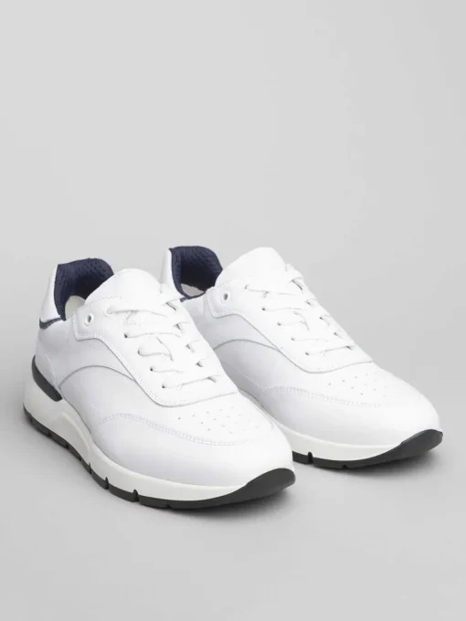 Sneakers Uomo in pelle bianca
