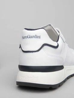 Sneakers Uomo in pelle bianca