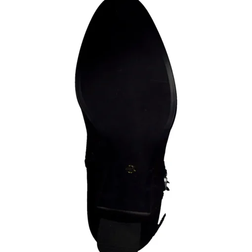 Stivale Con Tacco in Pelle Mocca