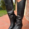 Stivale stile texano in pelle