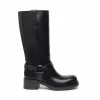 Stivaletto donna in pelle con anelle laterali