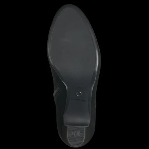 Stivaletto Effetto Camoscio Con Cerniera Laterale Nero