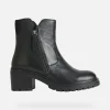 Stivaletto in Pelle e Camoscio Nero