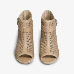 Stivaletto in pelle Open Too  Champagne