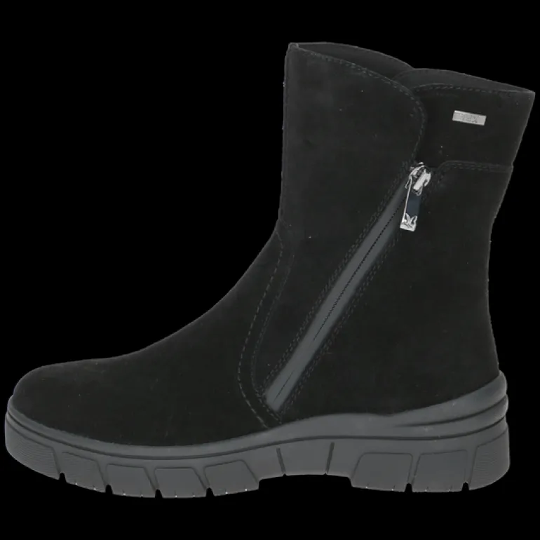 Stivaletto in pelle scamosciata con cerniera laterale