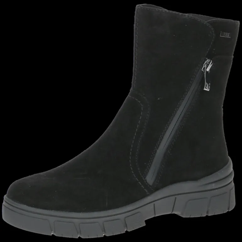 Stivaletto in pelle scamosciata con cerniera laterale