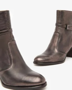 Stivaletto Pelle Con Fibbia nel Gambale