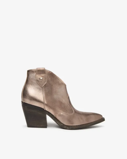 Stivaletto stile texano in pelle laminata